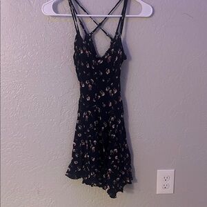American Eagle Outfitters Black Floral Mini Dress